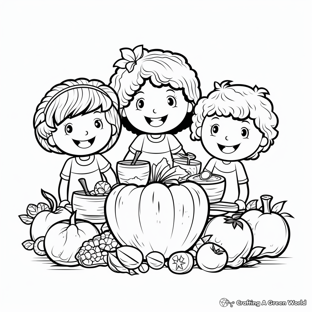 Wholesome Organic Foods Group Coloring Pages 1