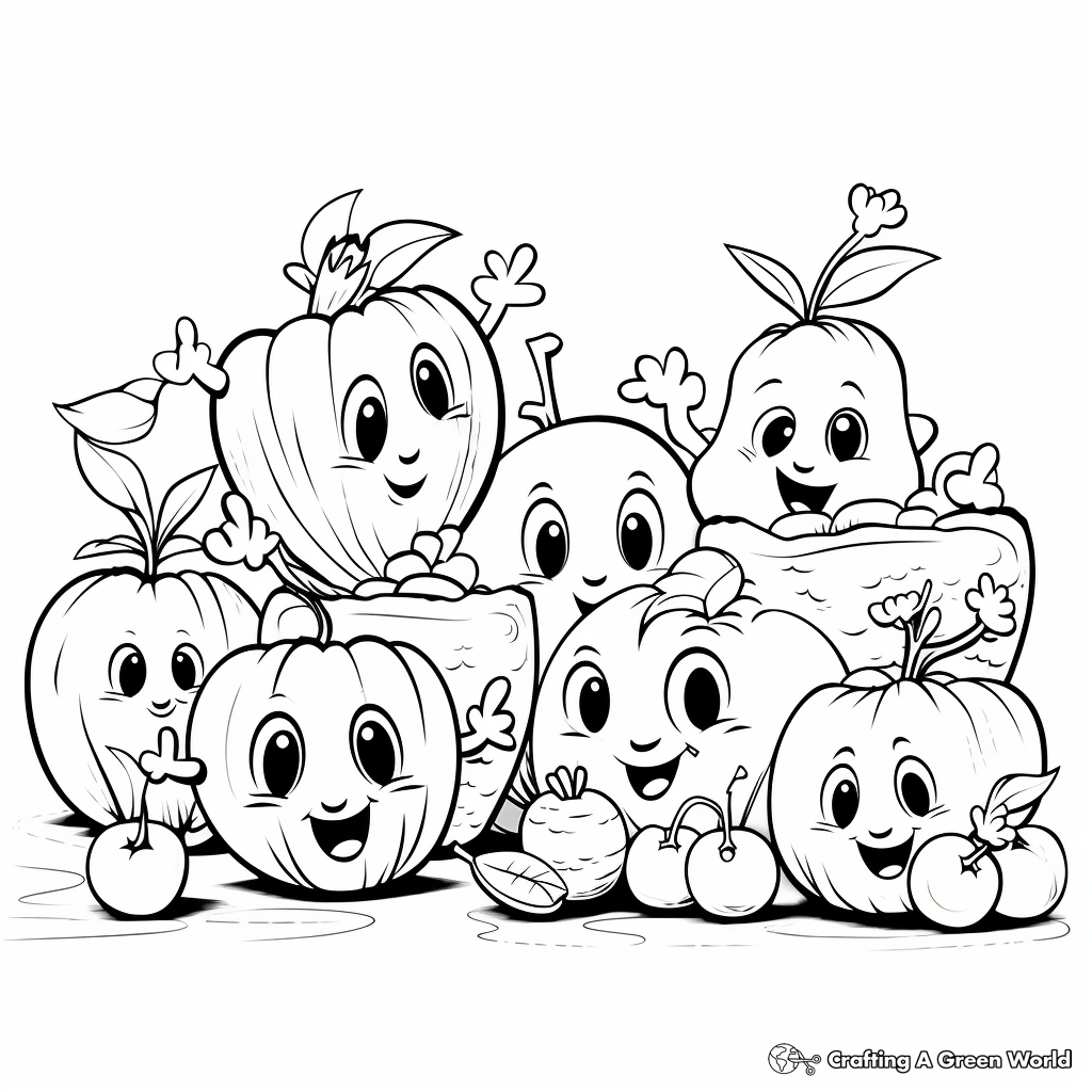 Wholesome Organic Foods Group Coloring Pages 4