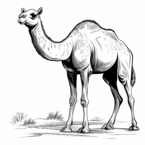 Wild Arabian Camel Coloring Pages 1