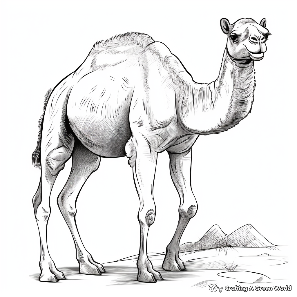 Wild Arabian Camel Coloring Pages 3