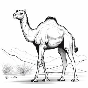 Wild Arabian Camel Coloring Pages 4