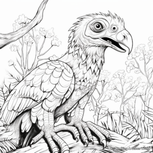 Wild Atrociraptor Coloring Pages: A Nature Scene 3