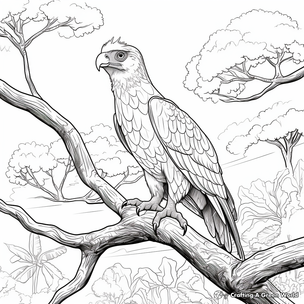 Wild Atrociraptor Coloring Pages: A Nature Scene 4