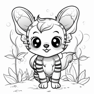 Wild Jungle Cat Bee Coloring Sheets 3