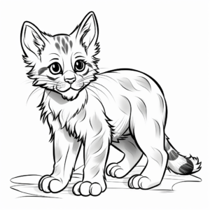 Wild Lynx Cat Coloring Pages for Adventure Seekers 1