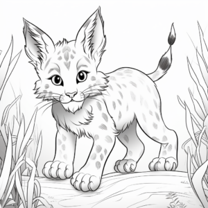Wild Lynx Cat Coloring Pages for Adventure Seekers 2