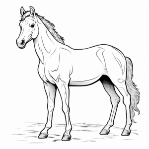 Wild Mustang Horse Coloring Pages 4