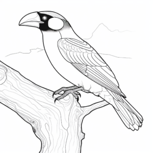 Wild Spot-Billed Toucan Coloring Pages 2