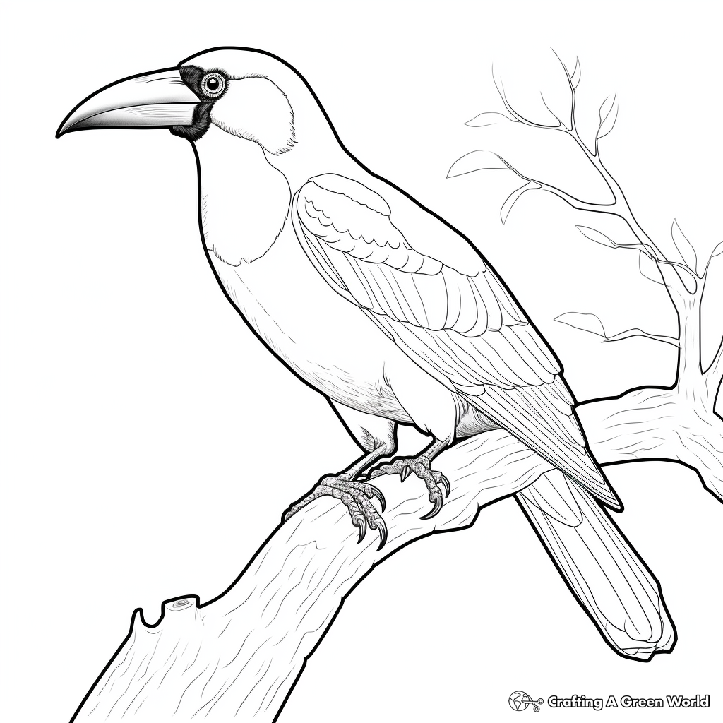 Wild Spot-Billed Toucan Coloring Pages 4