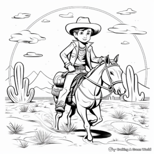 Wild West Cowboy Stage Coloring Pages 1