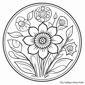 Wildflower Disc Floret Coloring Pages 2