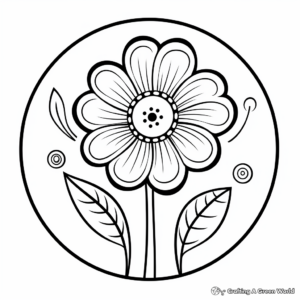 Wildflower Disc Floret Coloring Pages 3