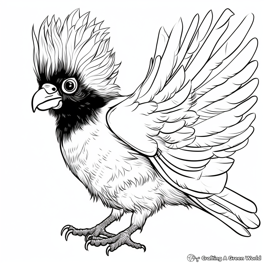 Wildlife Inspired Black Cockatoo Coloring Pages 4