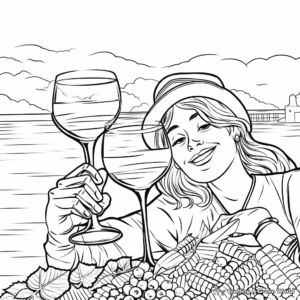 Wine Lovers' Stress Relief Coloring Pages 4