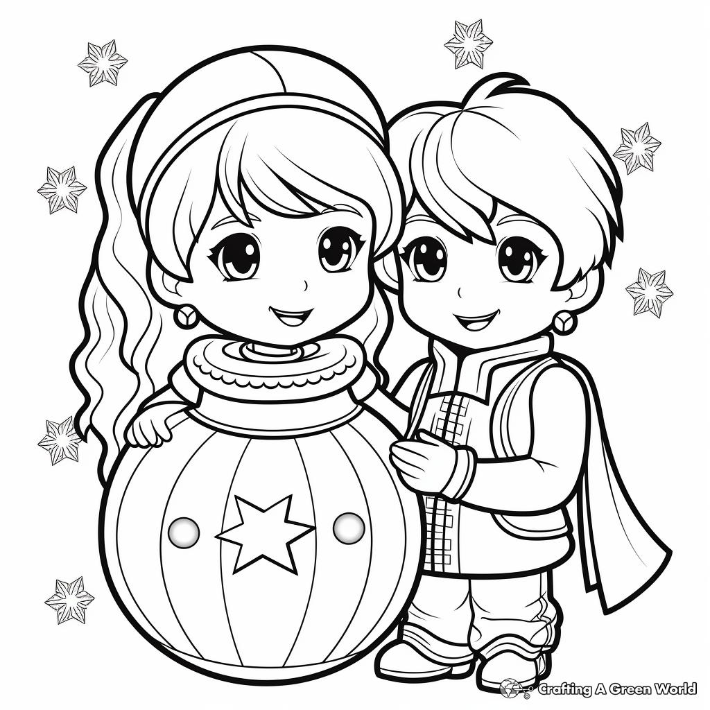 Winter Ball: Princess and Prince Coloring Pages 3