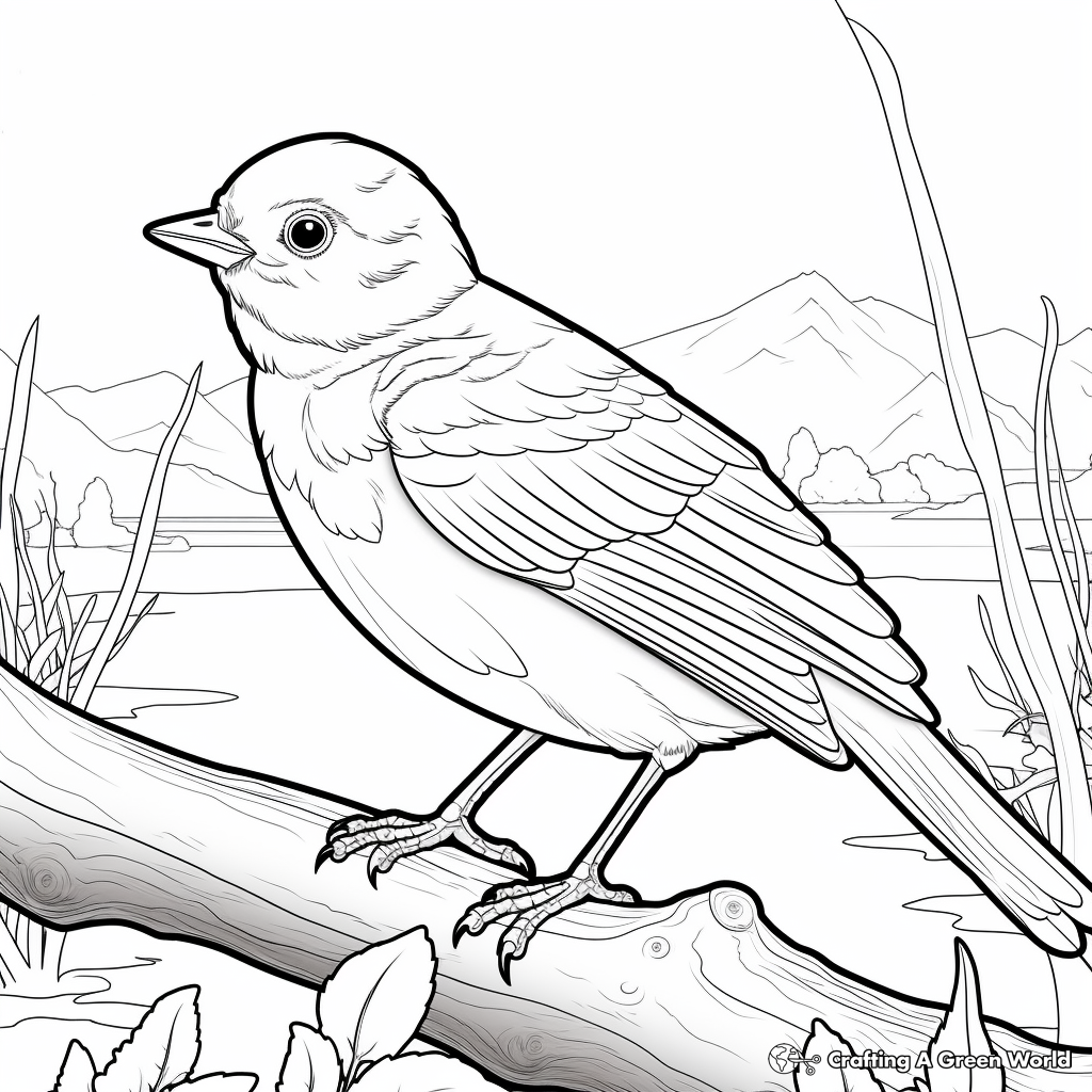 Winter Robin Coloring Pages 3