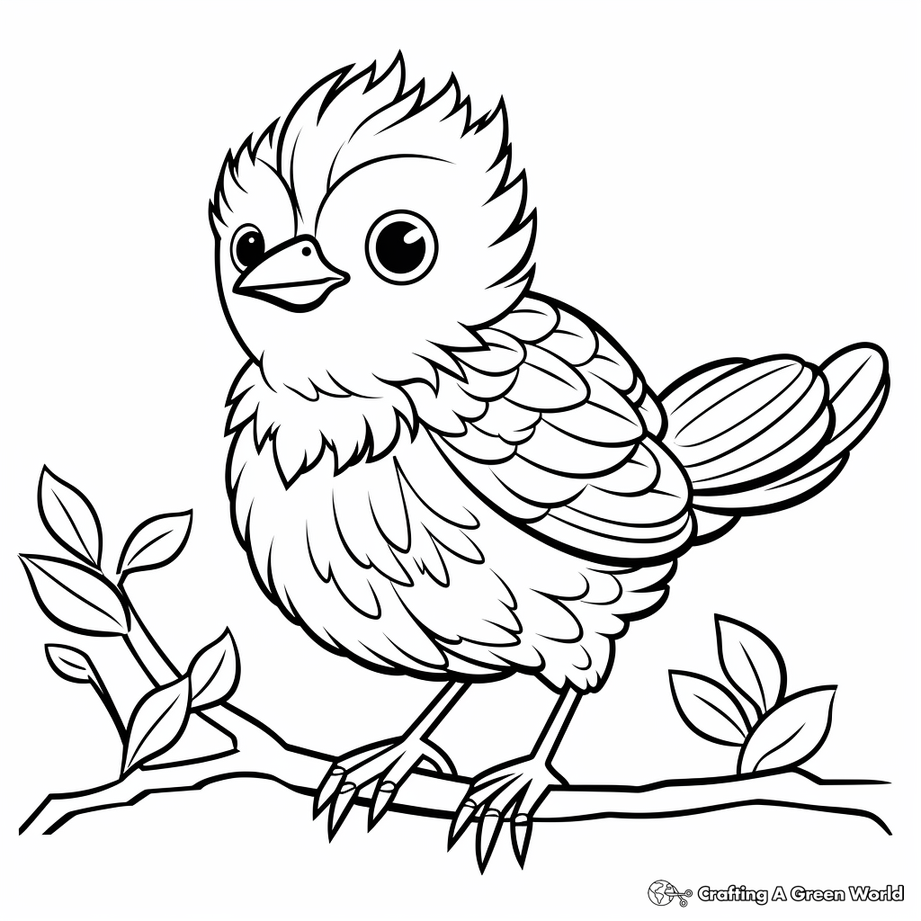 Winter Robin Coloring Pages 4