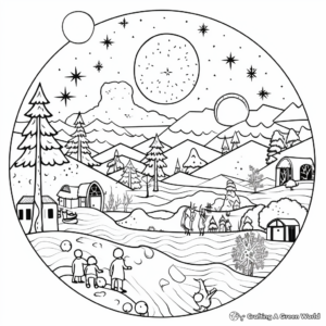 Winter Solstice Traditions around the World Coloring Pages 2