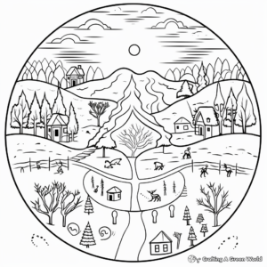Winter Solstice Traditions around the World Coloring Pages 3