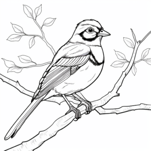 Winter's Blue Jay Brilliance Coloring Pages 1