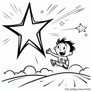 Wishes Come True Shooting Star Coloring Pages 2