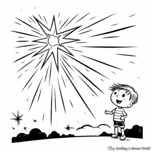 Wishes Come True Shooting Star Coloring Pages 3