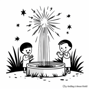 Wishing Well And Shooting Star Coloring Sheets 4