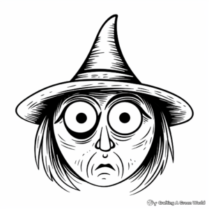 Witch Nose Coloring Sheets for Halloween 1