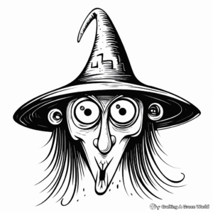 Witch Nose Coloring Sheets for Halloween 2