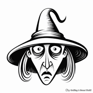 Witch Nose Coloring Sheets for Halloween 3