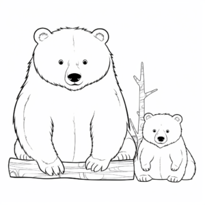 Wombat Family: Parent and Baby Wombat Coloring Pages 4
