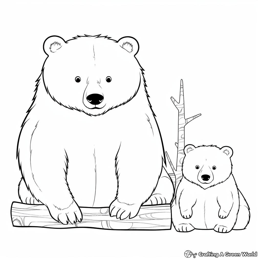 Wombat Family: Parent and Baby Wombat Coloring Pages 3