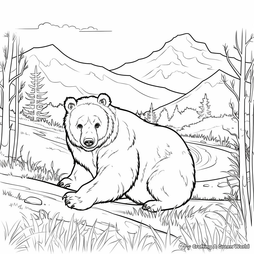 Wombat in the Wild: Natural-Scene Coloring Pages 2