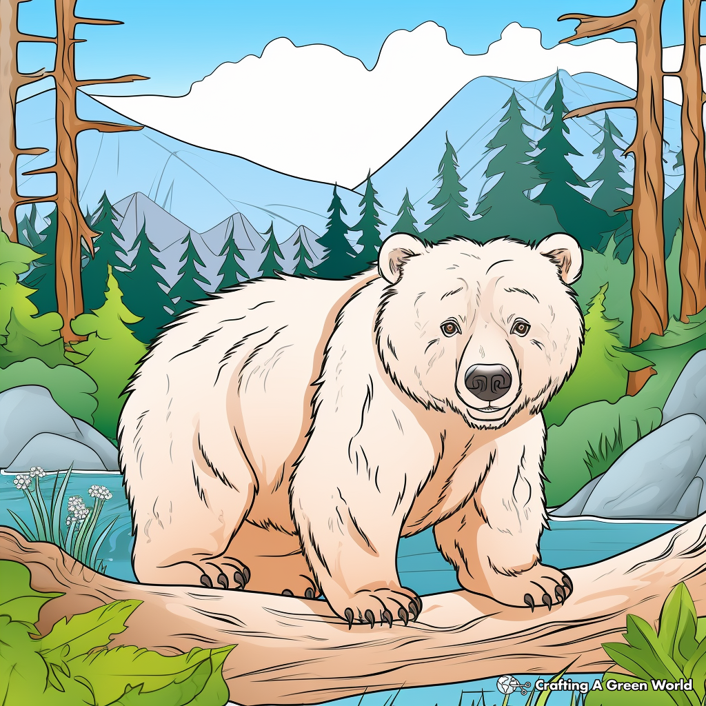 Wombat in the Wild: Natural-Scene Coloring Pages 3