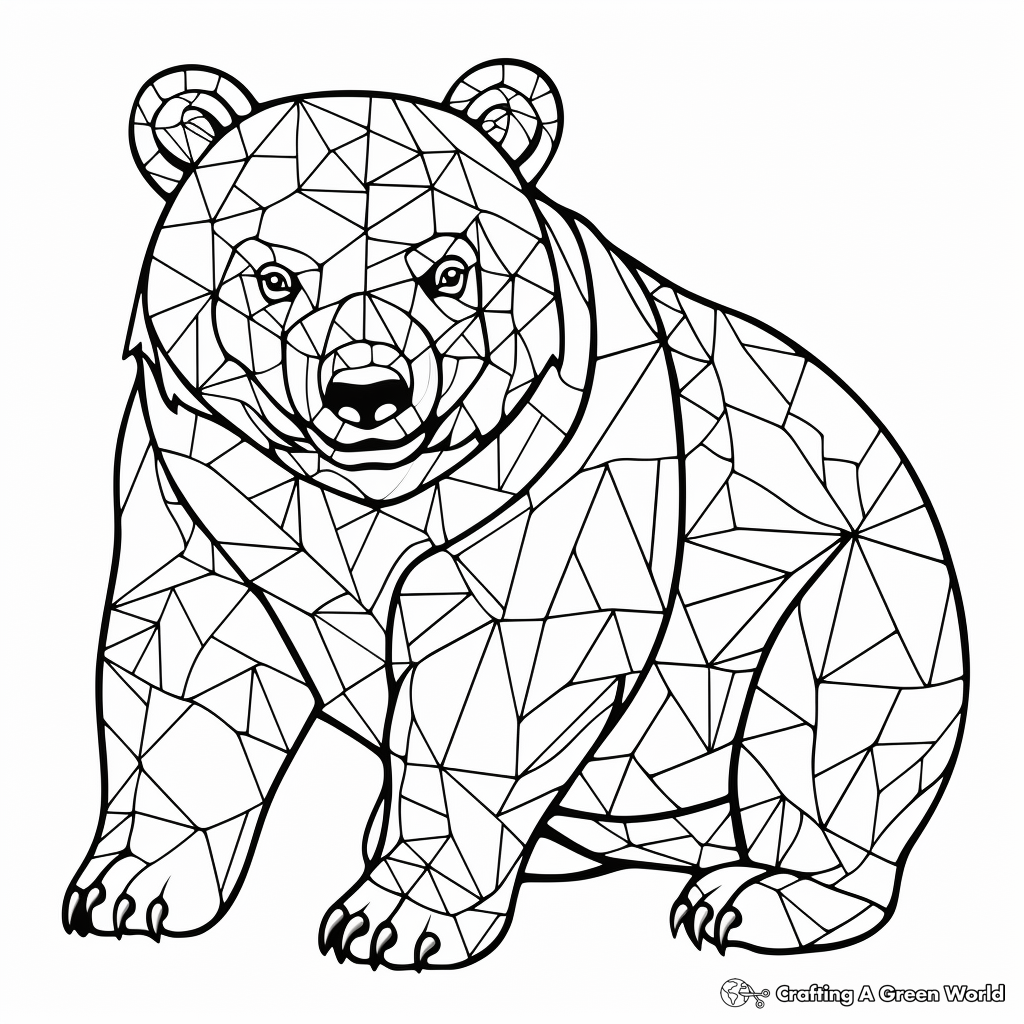 Wombat Mosaic Coloring Pages for Skilled Artists 2