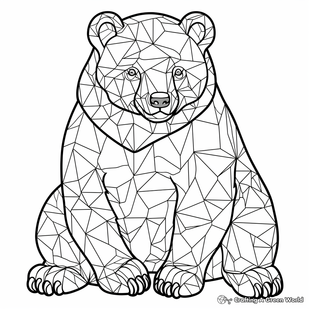Wombat Mosaic Coloring Pages for Skilled Artists 4