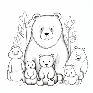 Wombats and Their Friends: Wombat with Other Animals Coloring Pages 2