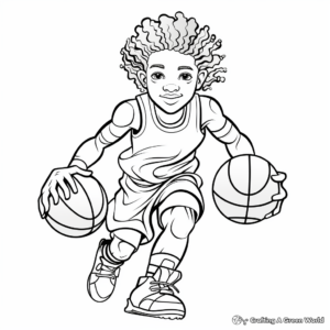 Women’s Professional Basketball Players Coloring Pages 2