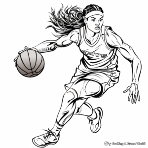 Women’s Professional Basketball Players Coloring Pages 3