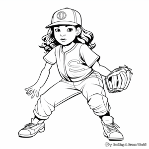 Women's Baseball History Coloring Pages 2