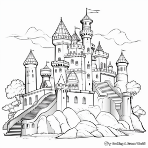 Wonderful Castle Coloring Pages 1