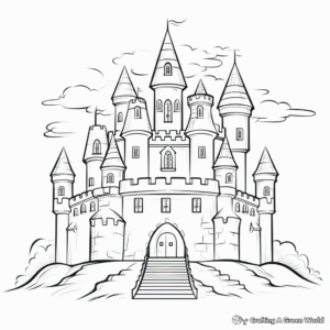 Wonderful Castle Coloring Pages 2