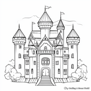 Wonderful Castle Coloring Pages 3
