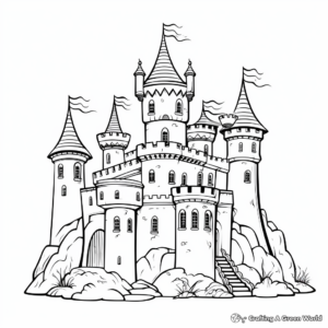 Wonderful Castle Coloring Pages 4