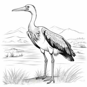 Wonderful Marabou Stork Coloring Pages 2