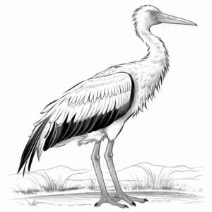 Wonderful Marabou Stork Coloring Pages 3