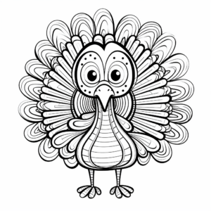 Wonderful Thanksgiving Turkey Coloring Pages 1