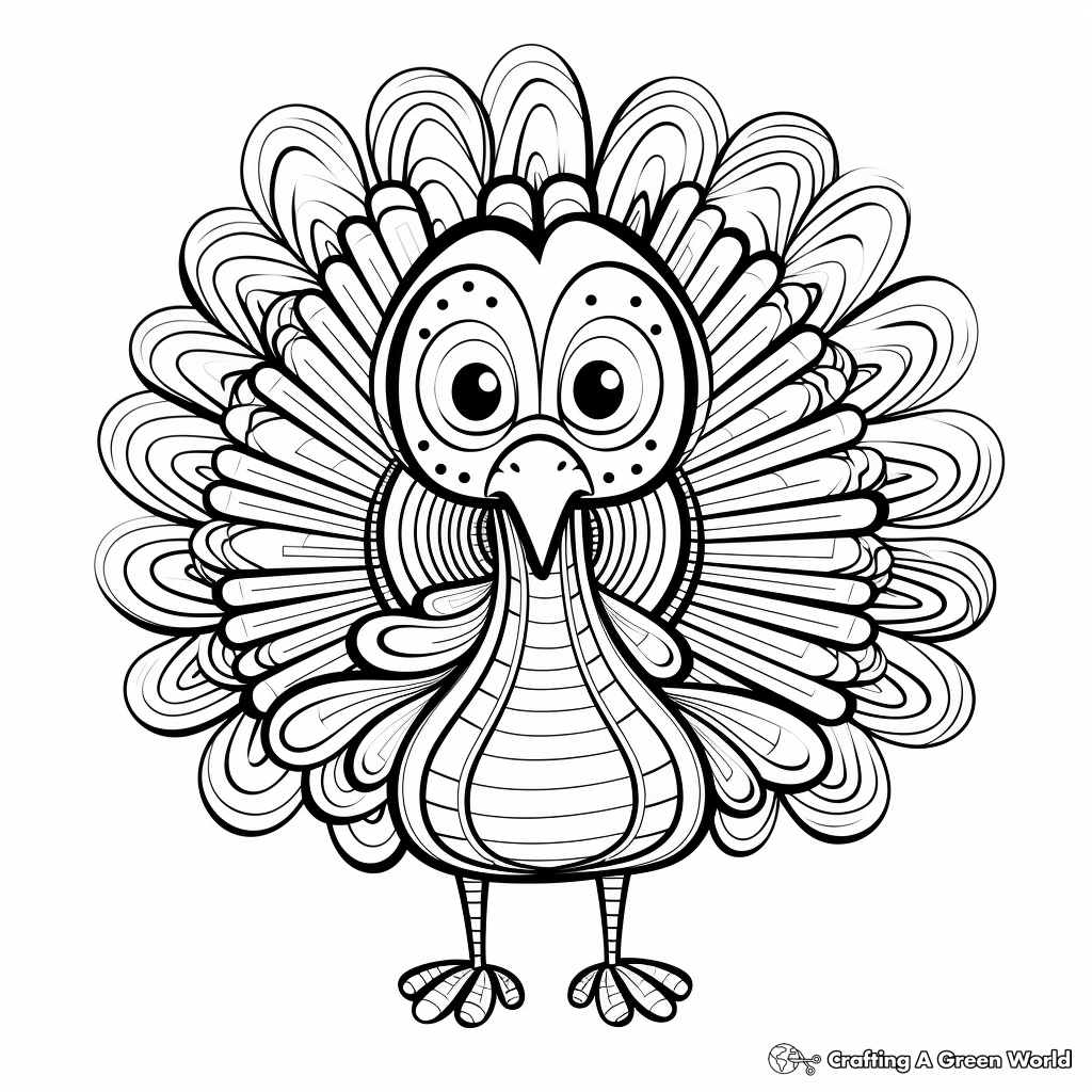 Wonderful Thanksgiving Turkey Coloring Pages 1