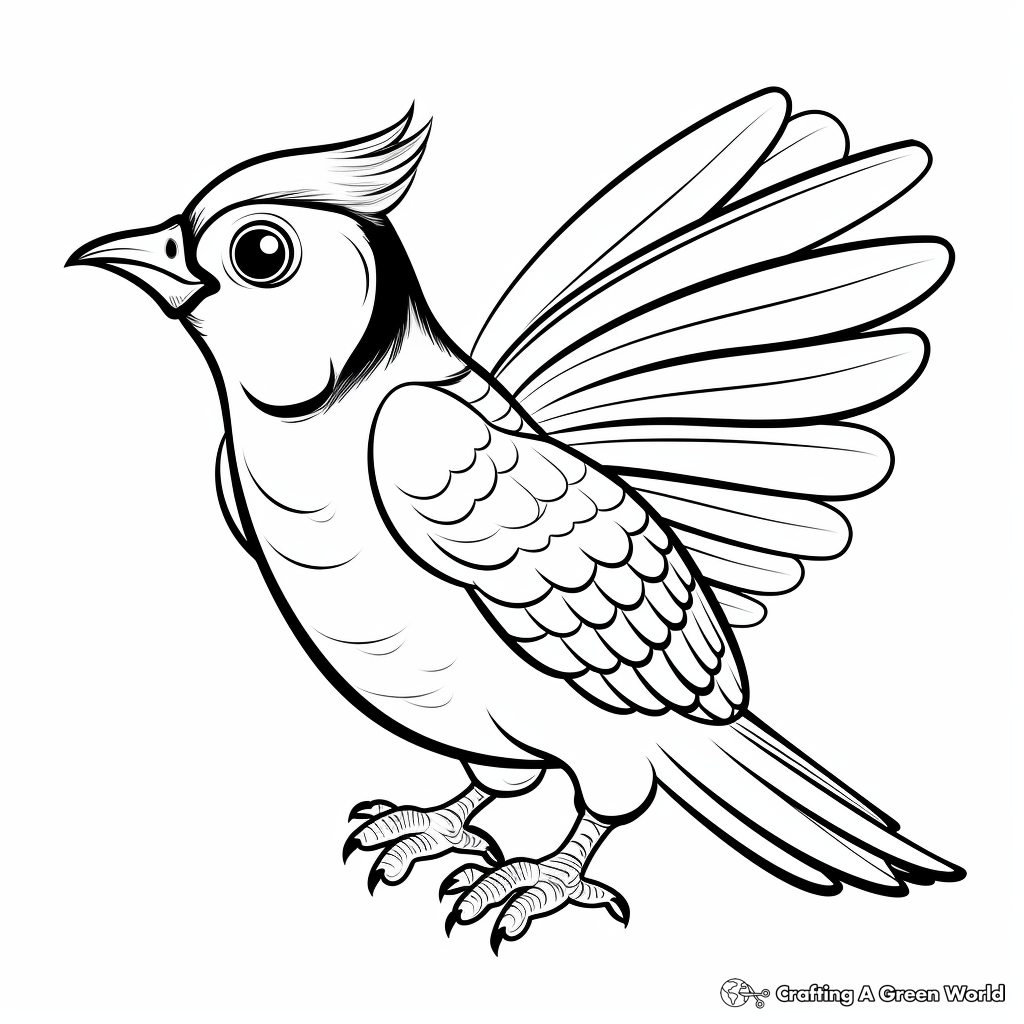 Wonderful Woodpecker In Winter Coloring Pages 3