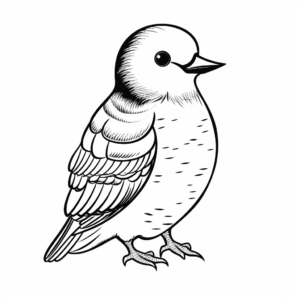 Wonderful Woodpecker In Winter Coloring Pages 4